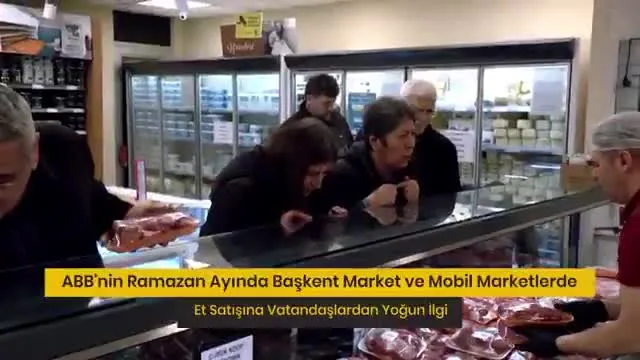 Ankara Büyükşehir Belediyesi’nin ramazan ayına özel et satışına yoğun ilgi